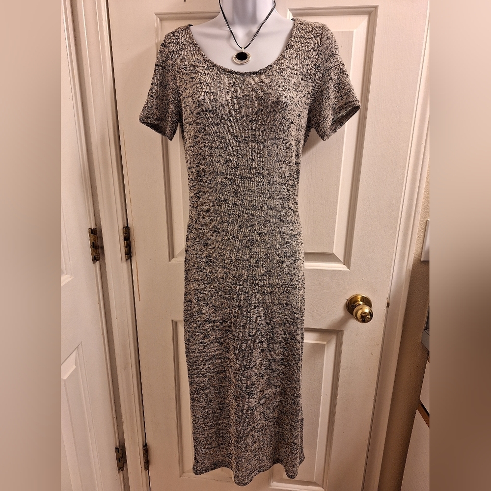 Divided Black &white long sweater dress. NWOT. Sz XS.